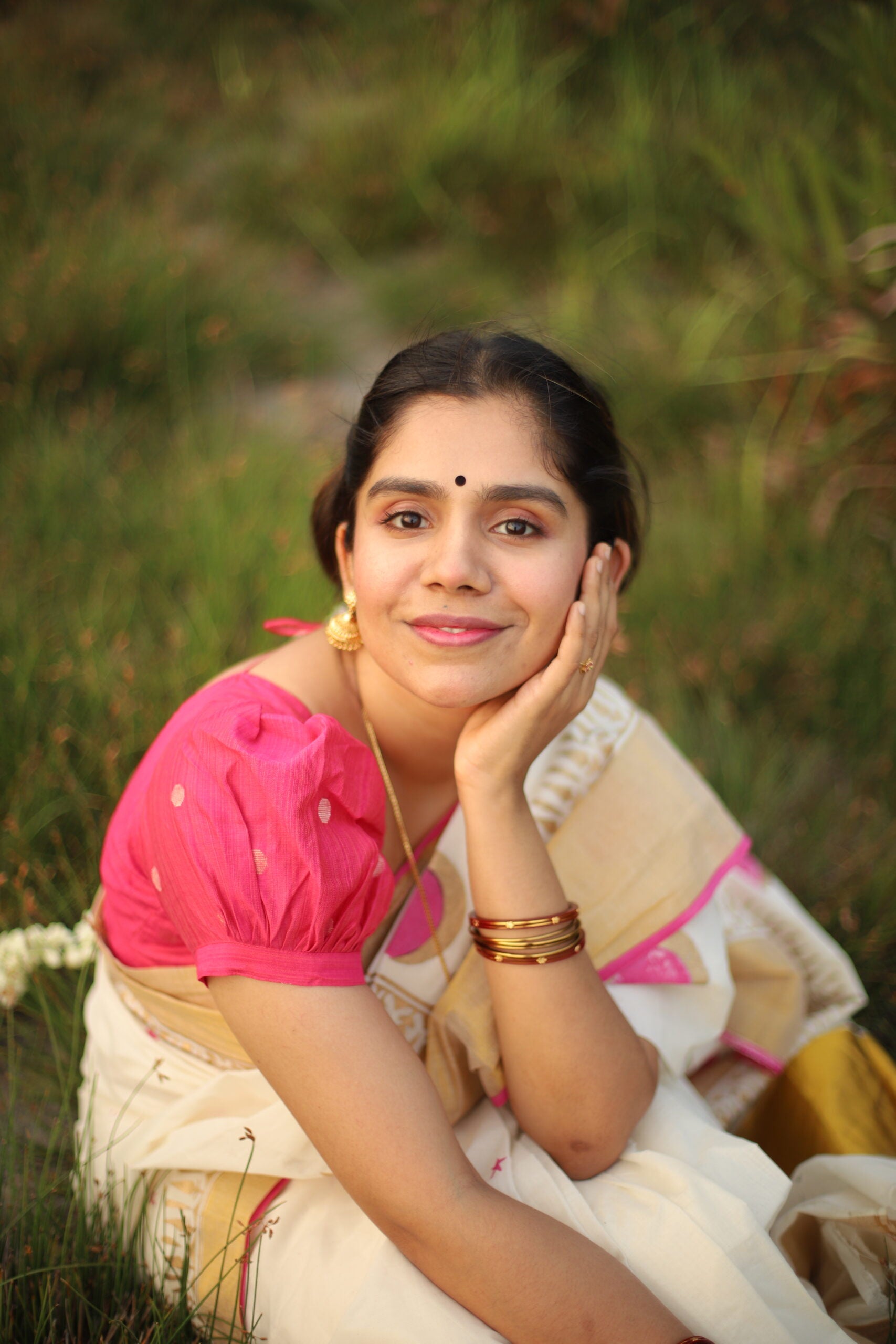 KERALA KASAVU - JISMA JIJI - PINK CRESCENT