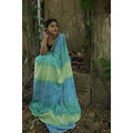 SAREE - LEHRIYA CHINON - SEA GREEN