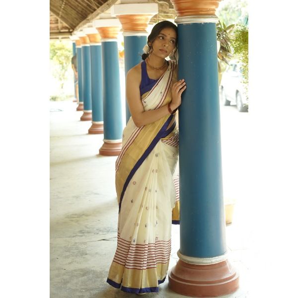 KERALA KASAVU - POO THUMBI -LINES