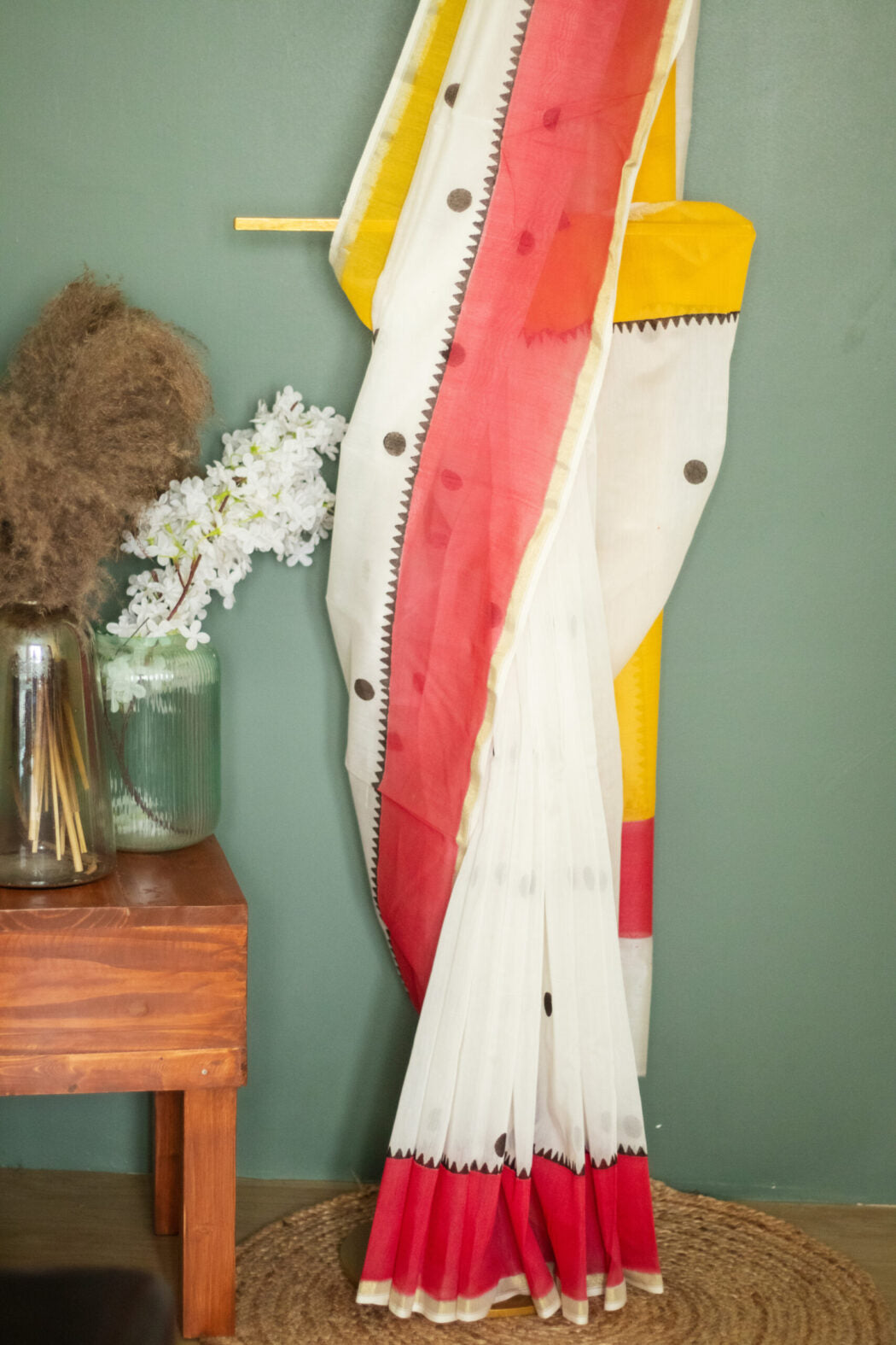 SAREES - CHANDERI SILK COTTON- POLKA