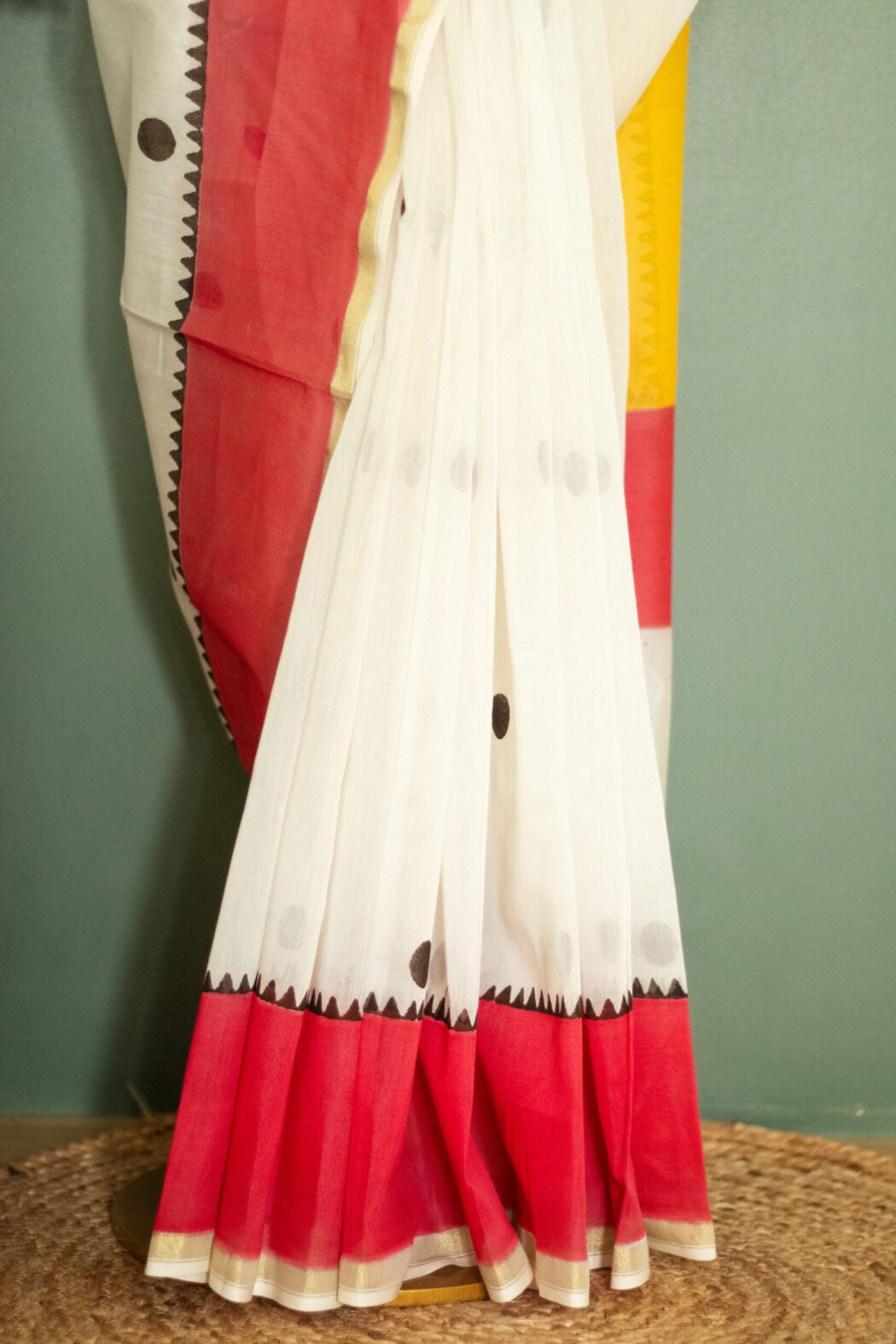 SAREES - CHANDERI SILK COTTON- POLKA