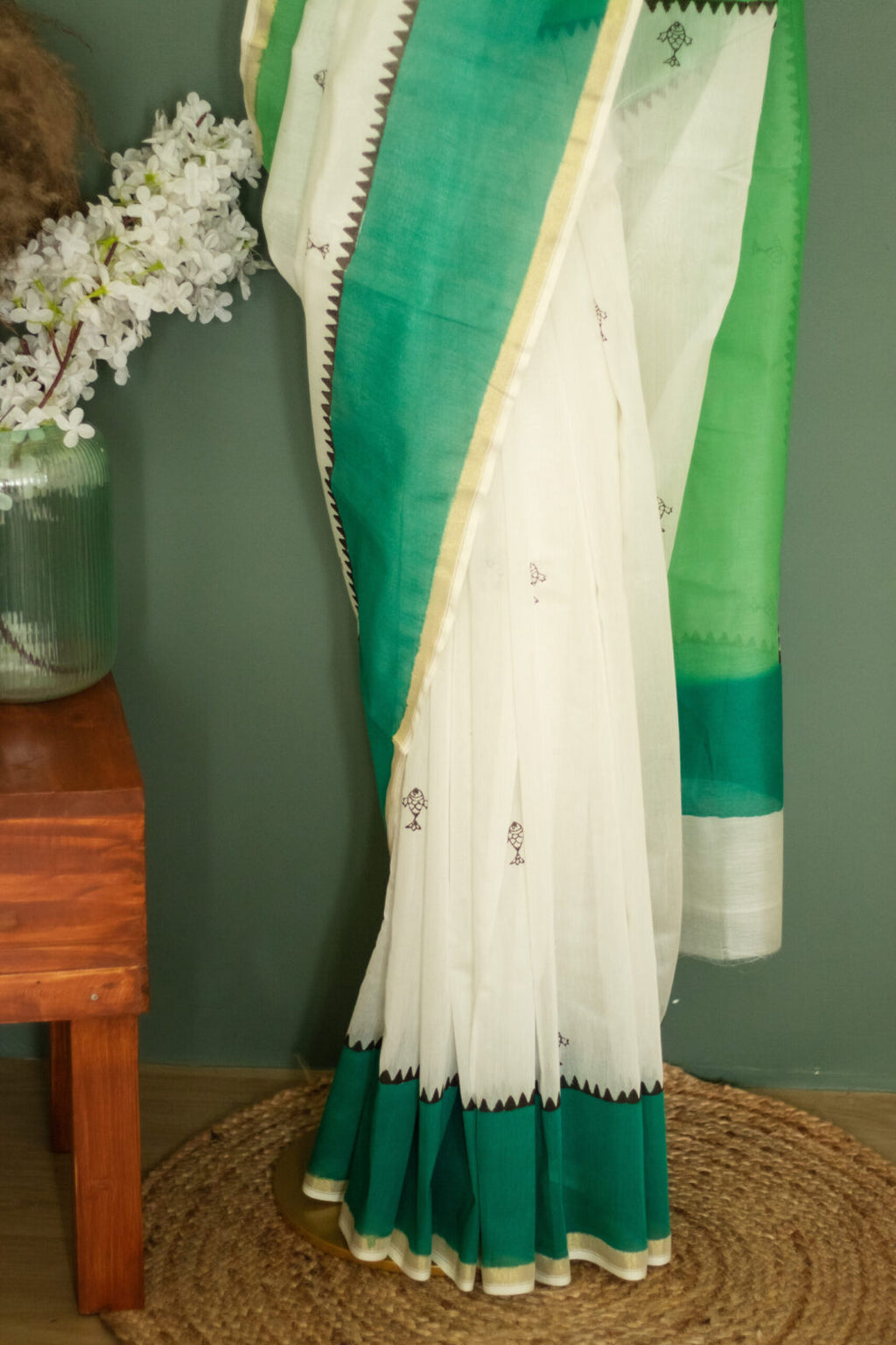 SAREES - CHANERI SILK COTTON - FISH