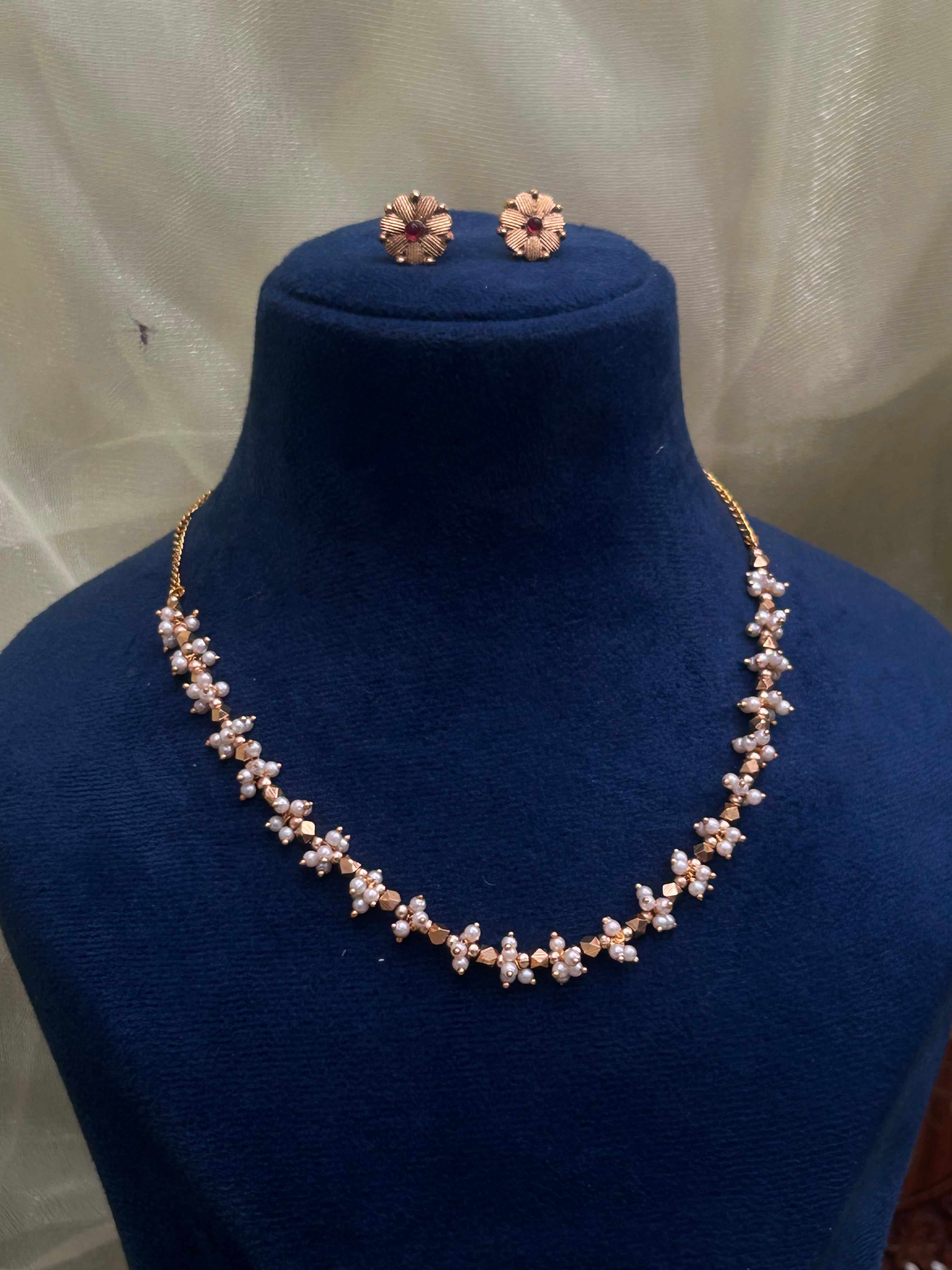 NECKALCE SET - TEJASVI - PEARL GOLD