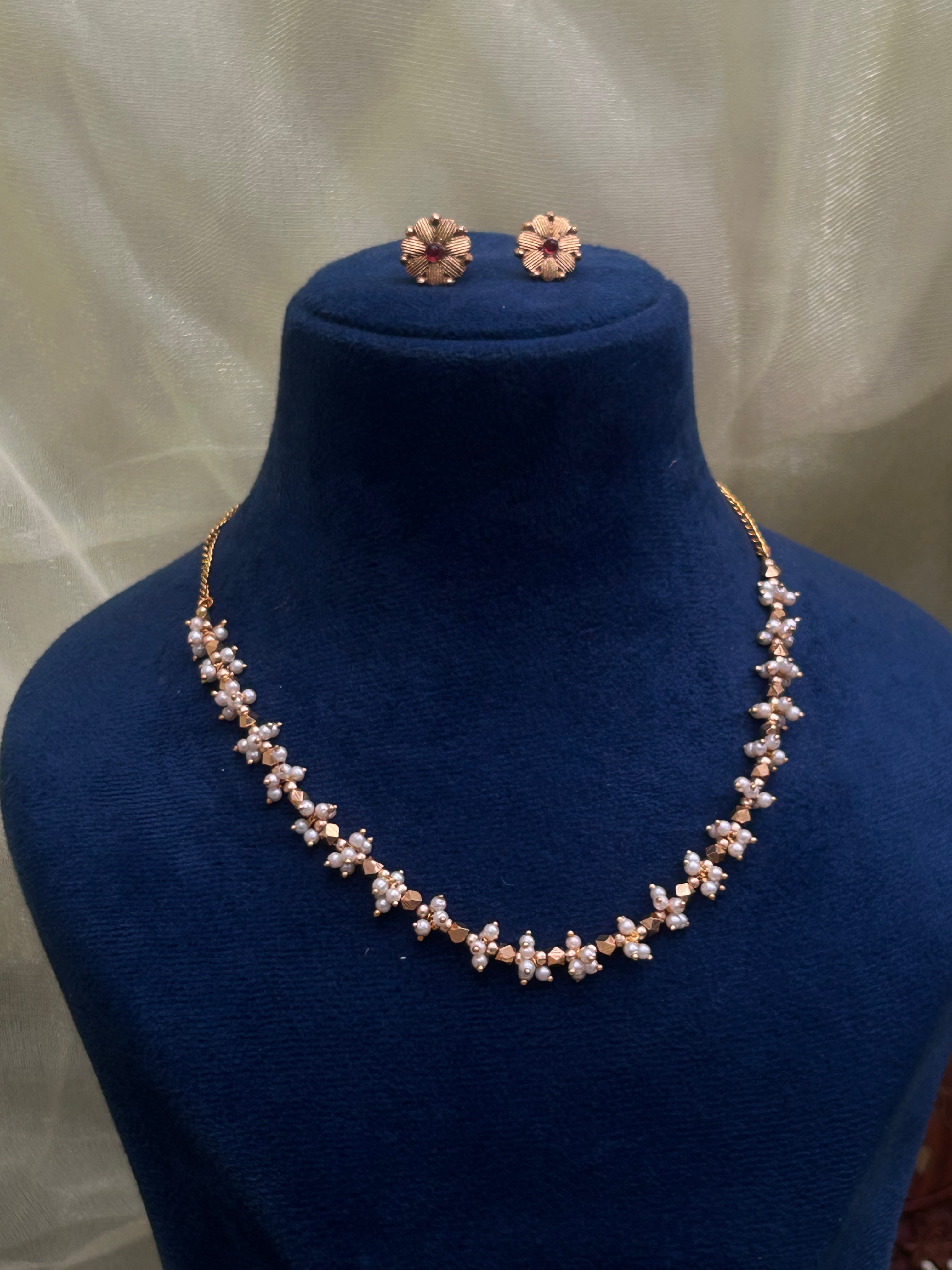 NECKALCE SET - TEJASVI - PEARL GOLD