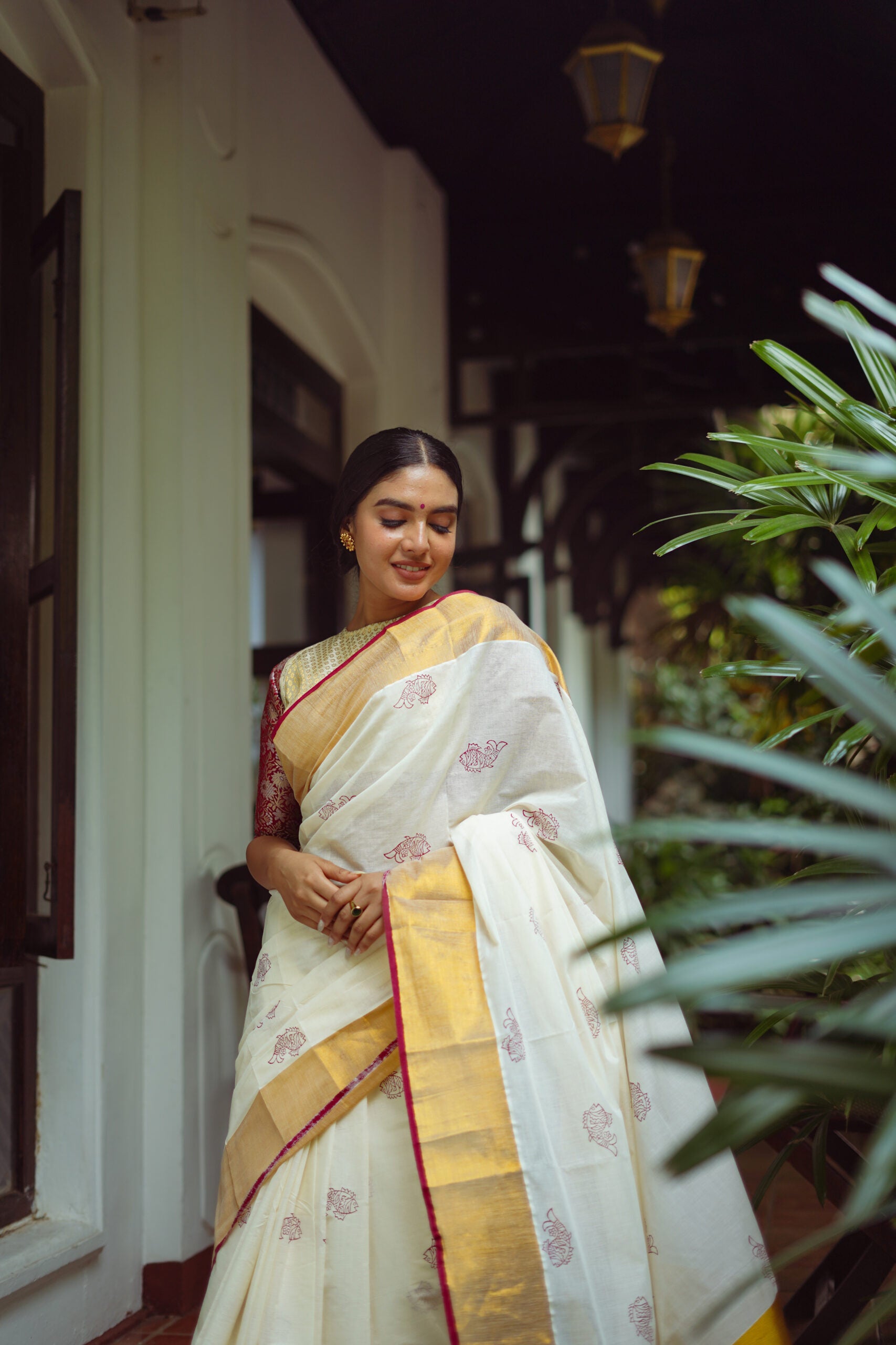 KERALA SAREE -MEENOOTAM - FISH