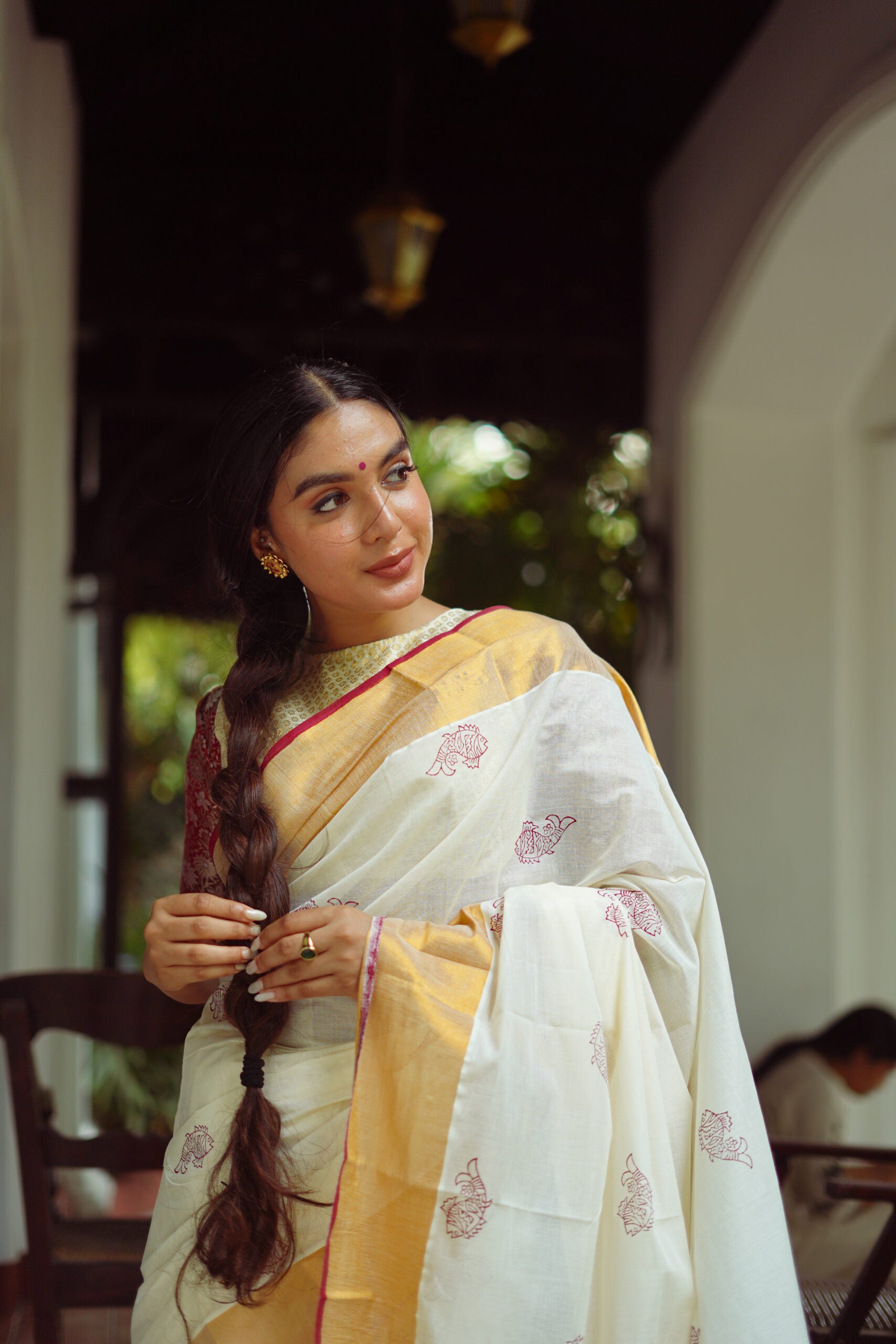 KERALA SAREE -MEENOOTAM - FISH
