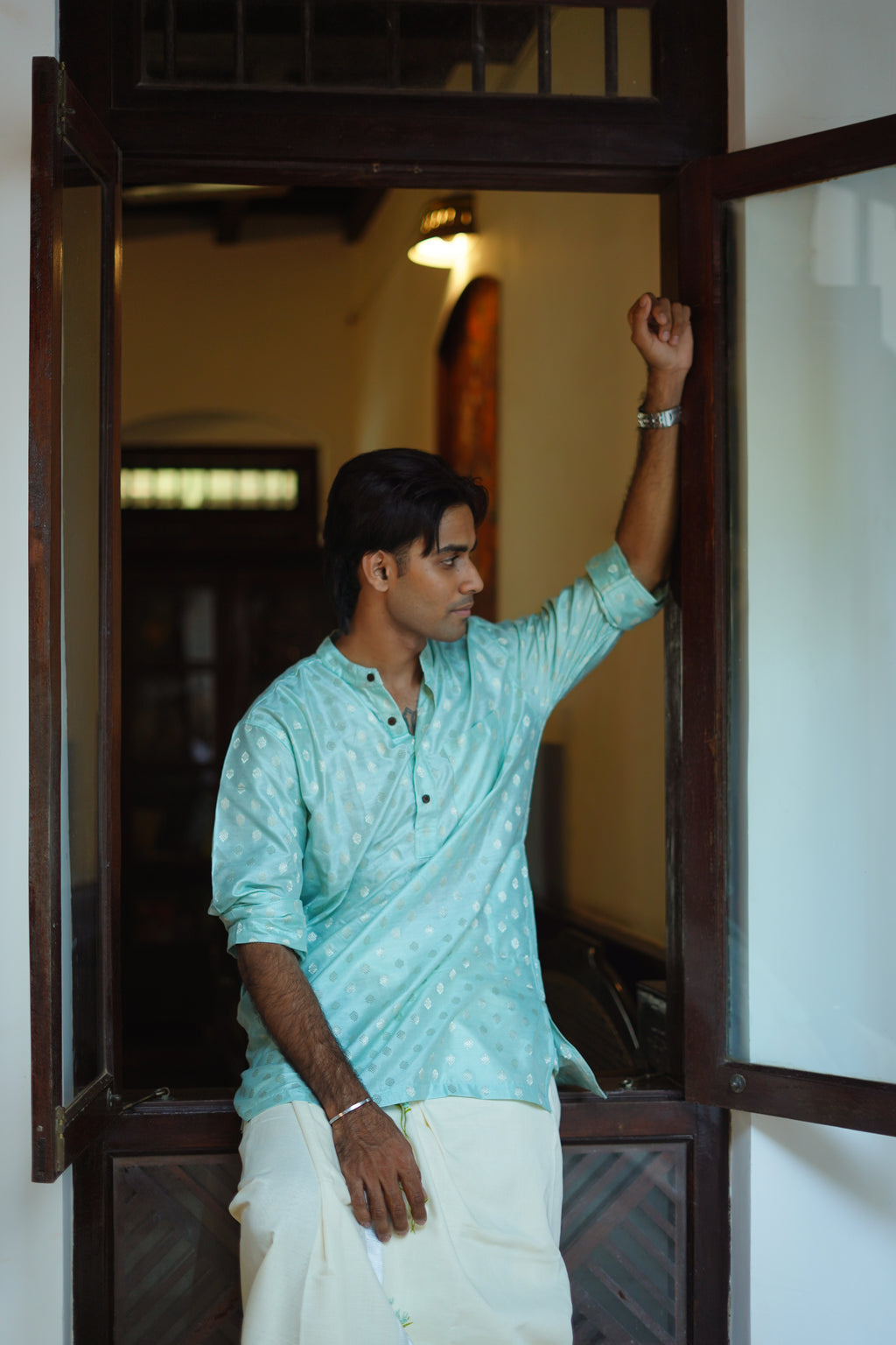 SHORT KURTA - CHANDERI MINT