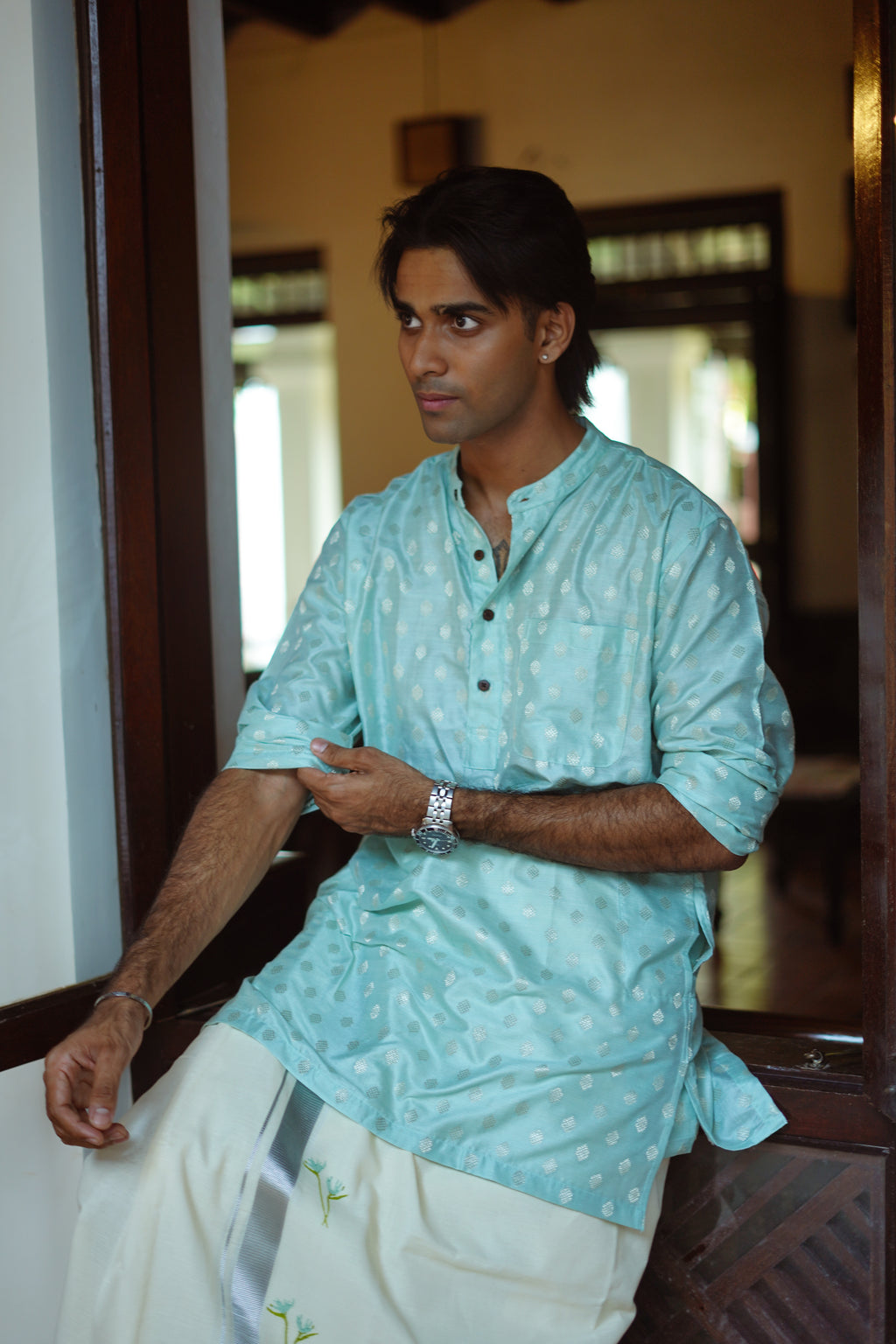 SHORT KURTA - CHANDERI MINT