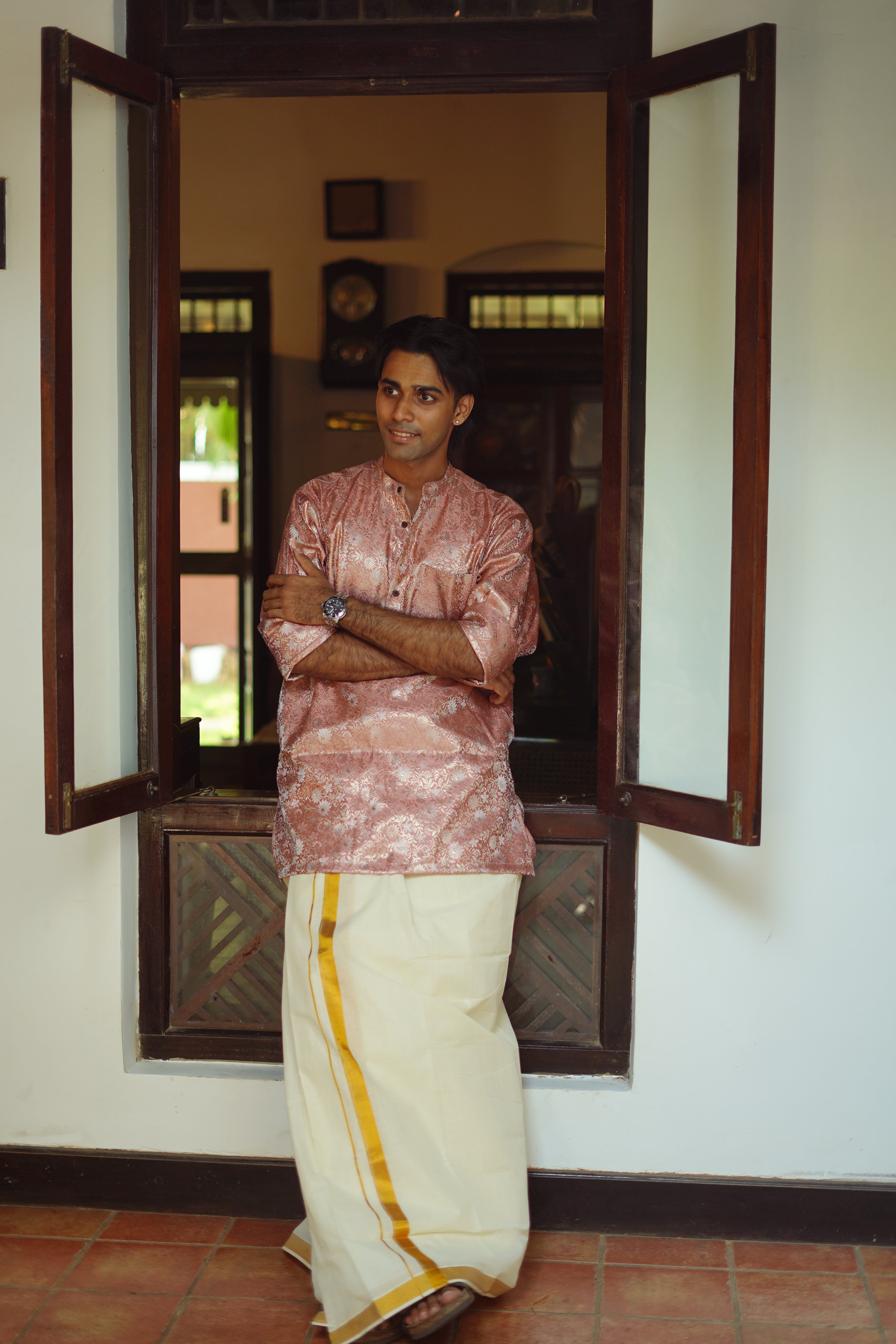 SHORT KURTA BENARAS BROCADE