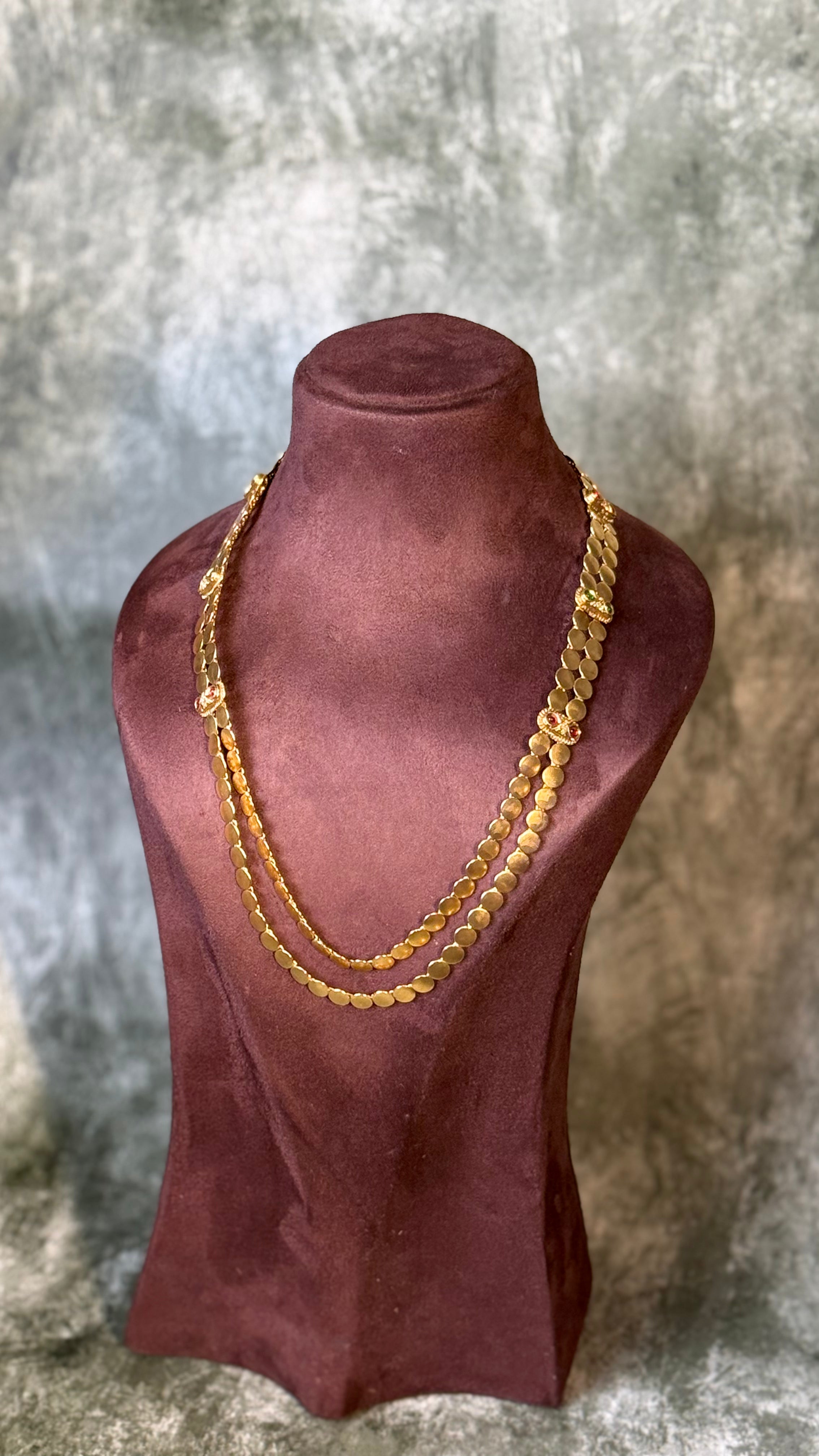 NECKLACE SET - PONNUSE - TWO LAYER KAASUMALAI