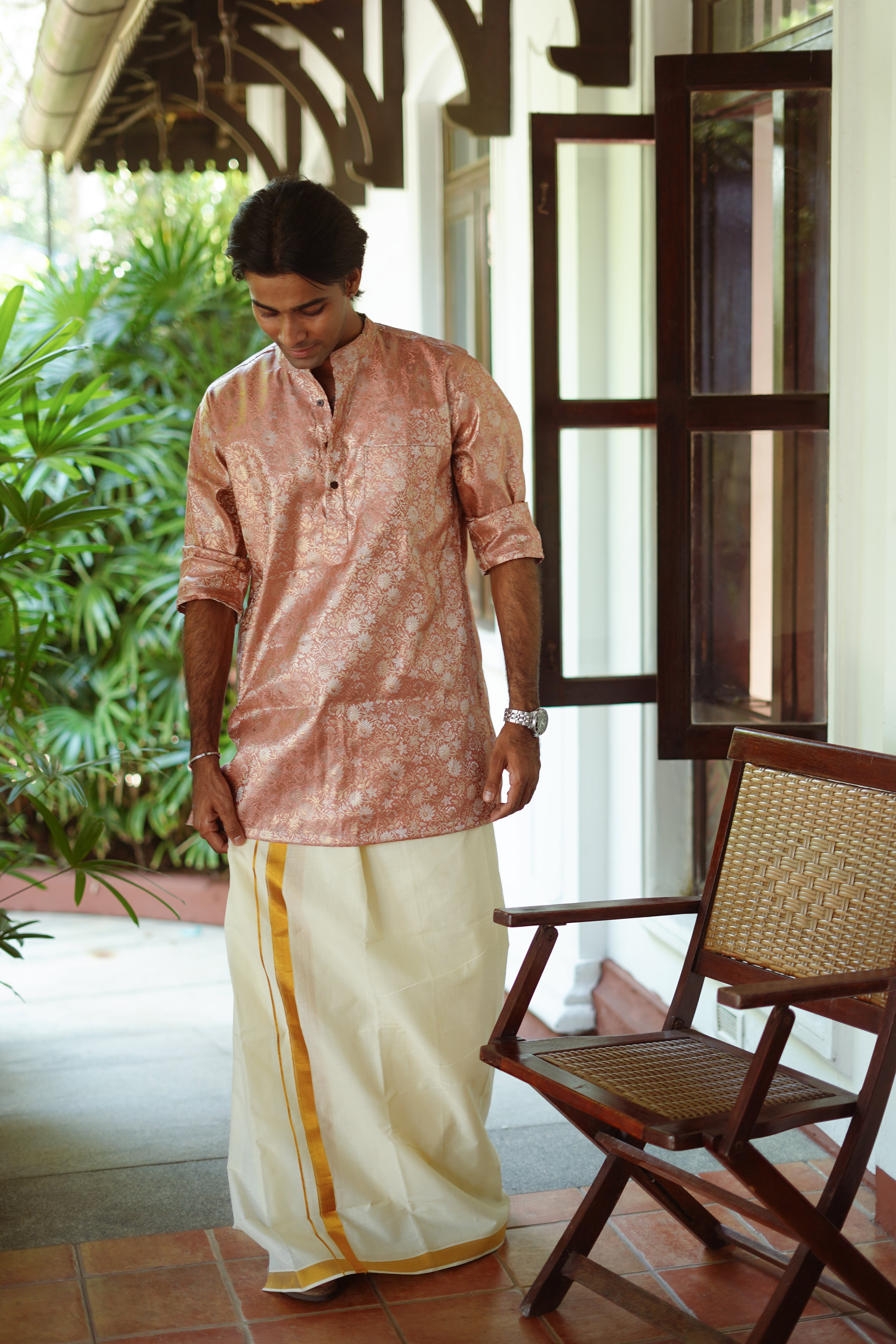 SHORT KURTA BENARAS BROCADE