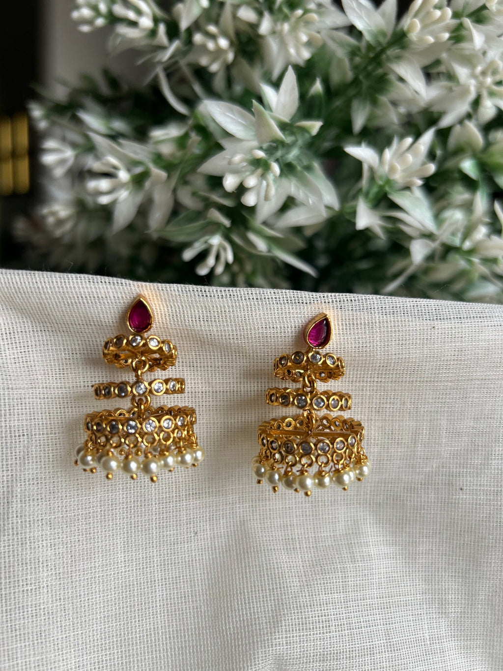 PONNUSE –EARRING- TWISTED JHUMKA