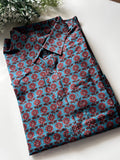 MENS SHIRT - FLORAL BLUE