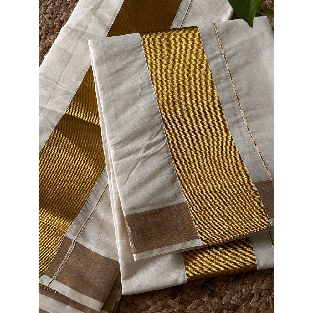 KERALA KASAVI - SET MUNDU - MAROON