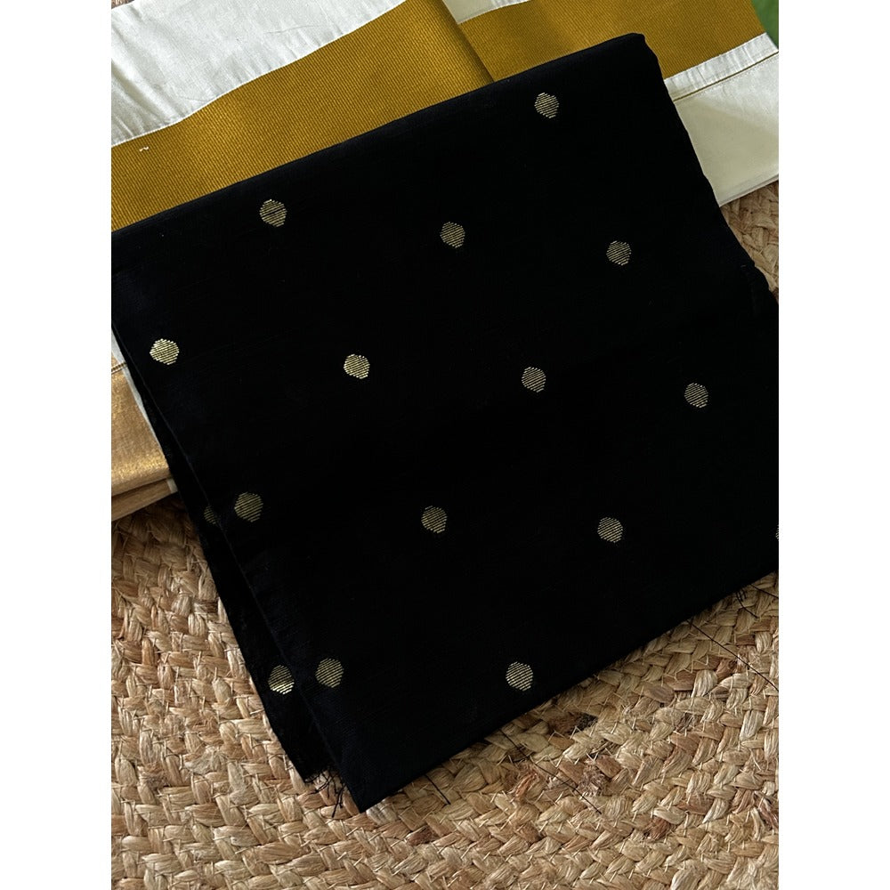 KERALA KASAVU - SET MUNDU - BLACK