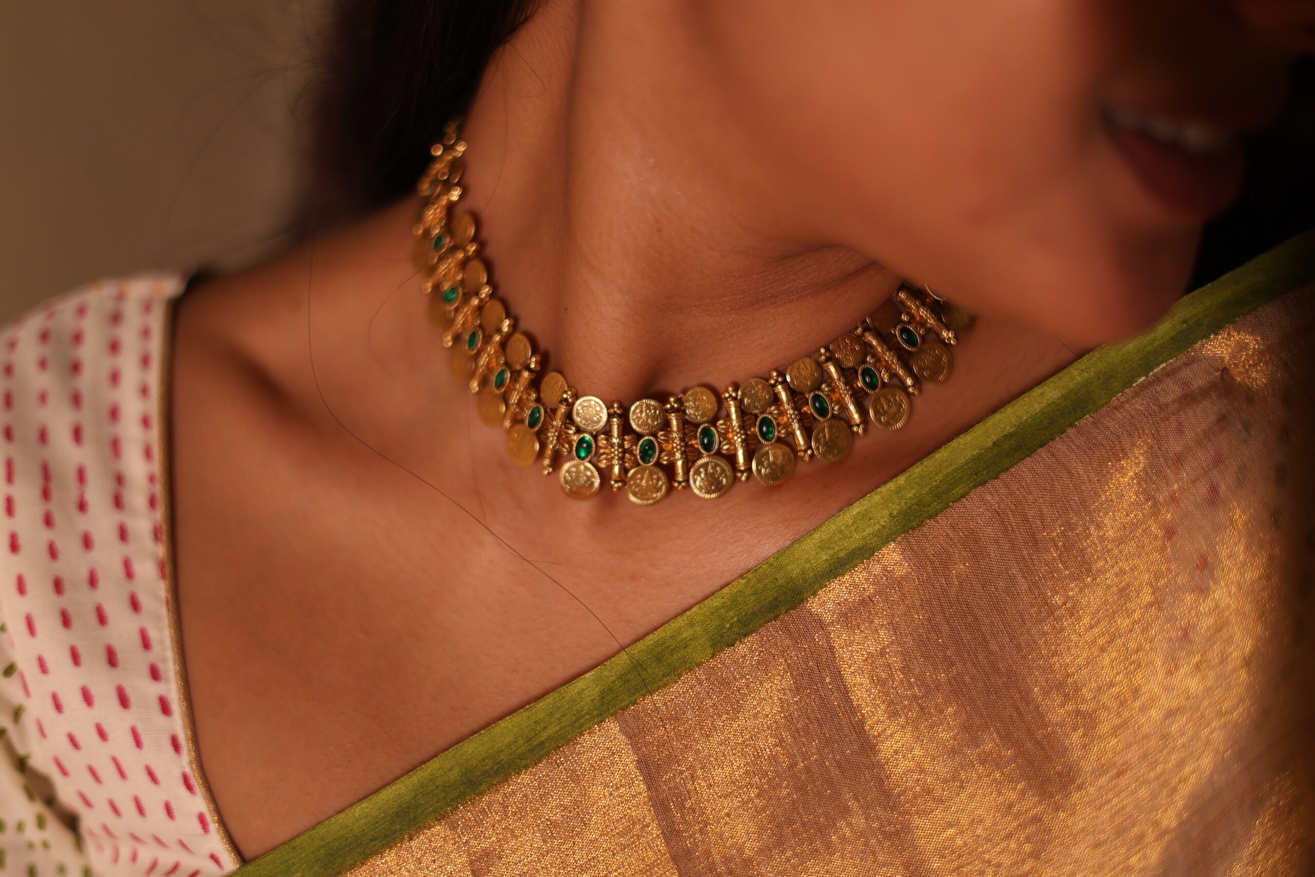 PONNUSE – NECKLACE SET - KAASU GREEN