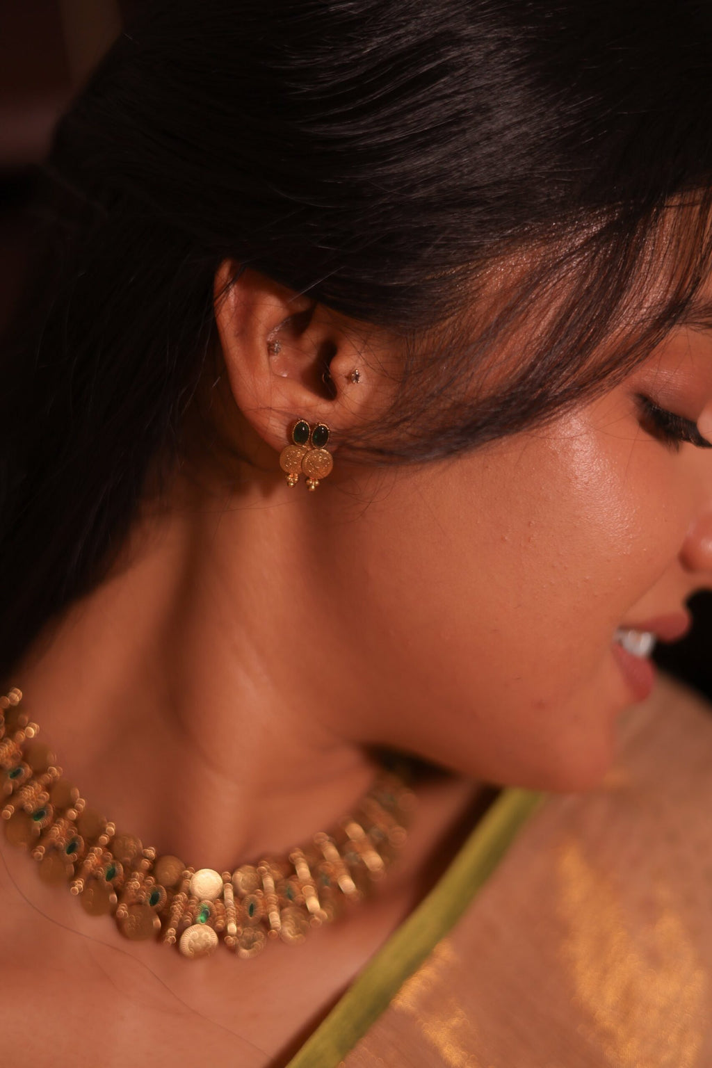 PONNUSE – NECKLACE SET - KAASU GREEN
