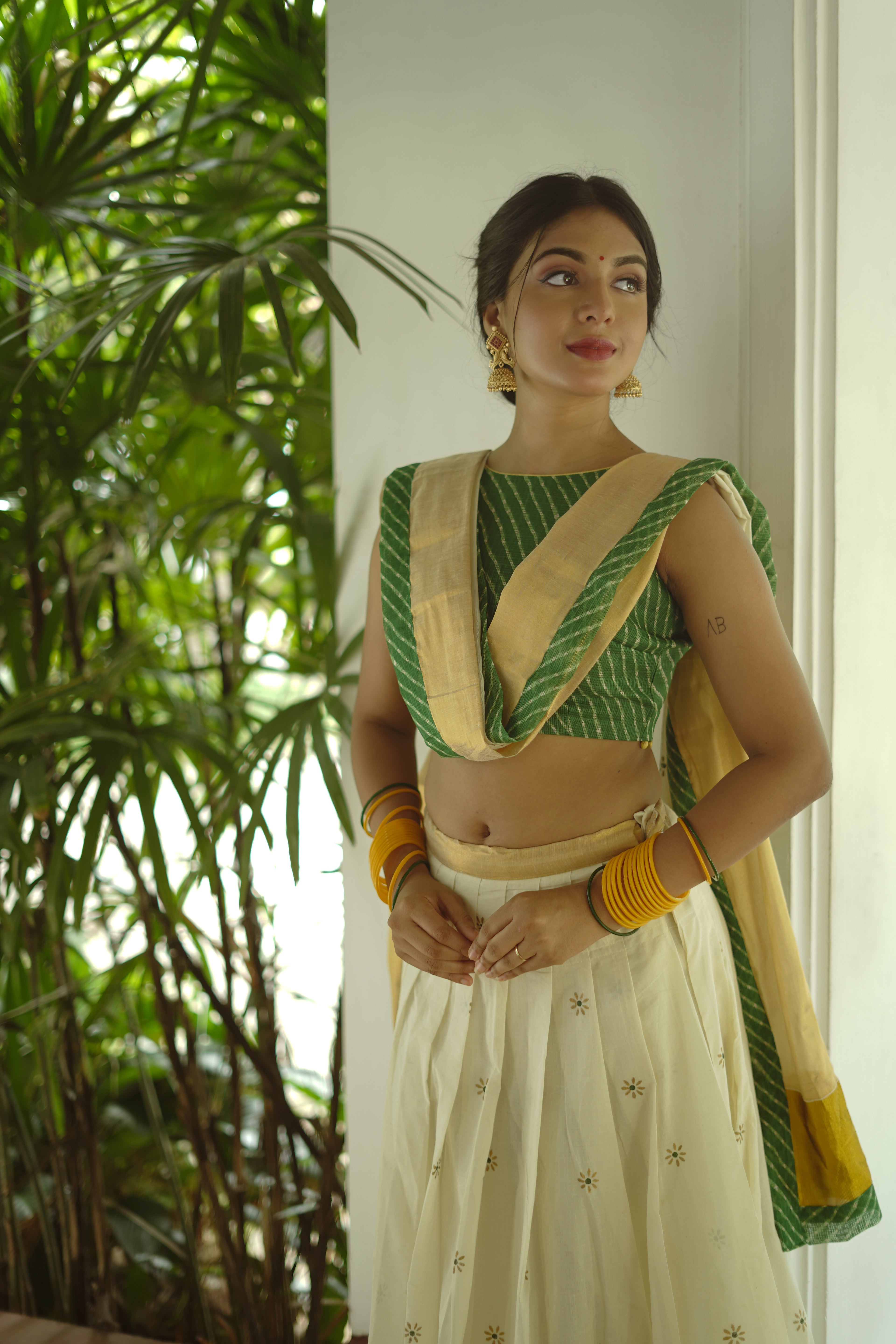 KERALA KASAVU - LEHRIYA GREEN
