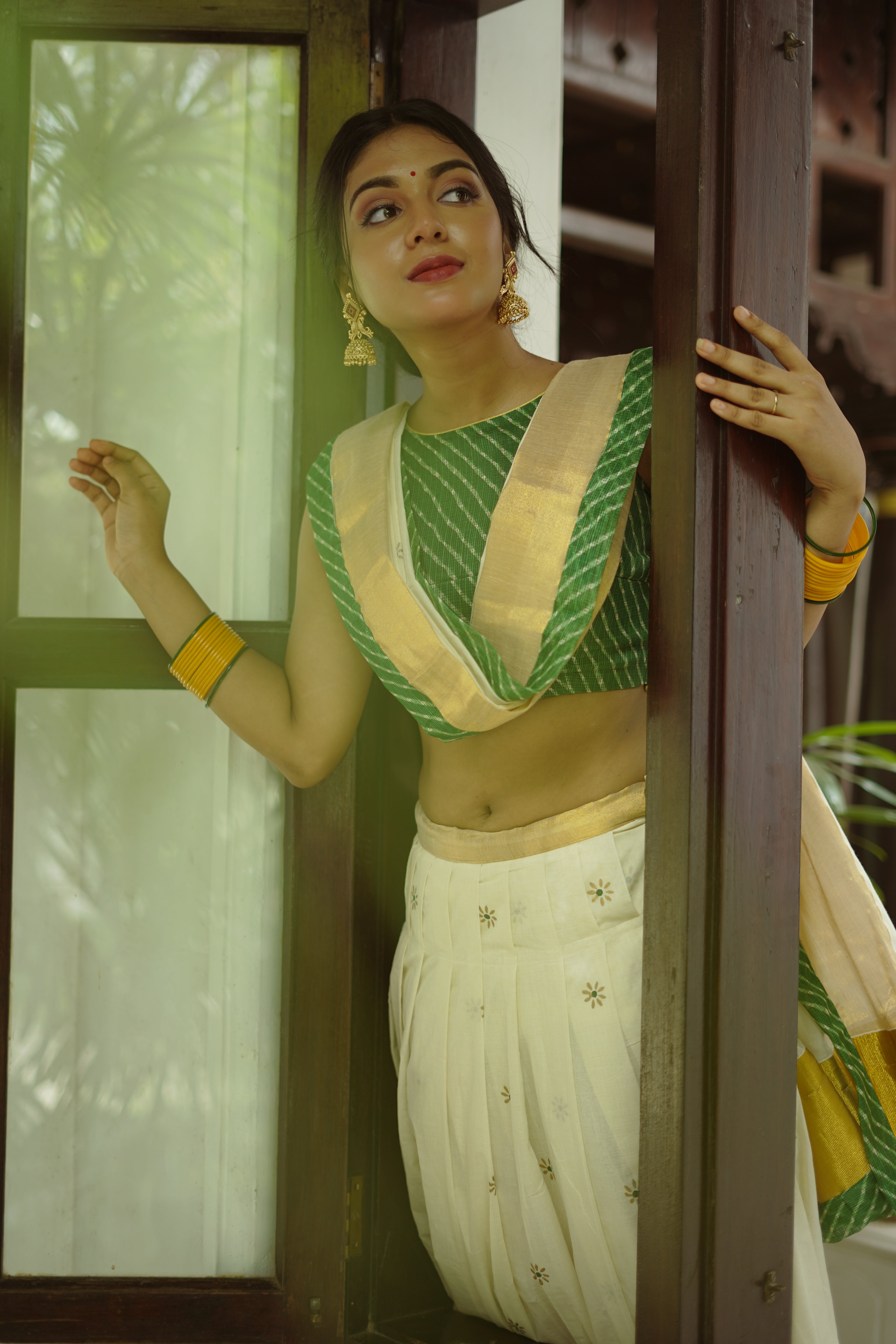KERALA KASAVU - LEHRIYA GREEN