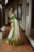 KERALA SAREE - LEHRIYA GREEN