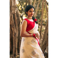 KERALA KASAVU - APSARAS - SILVER FLORAL
