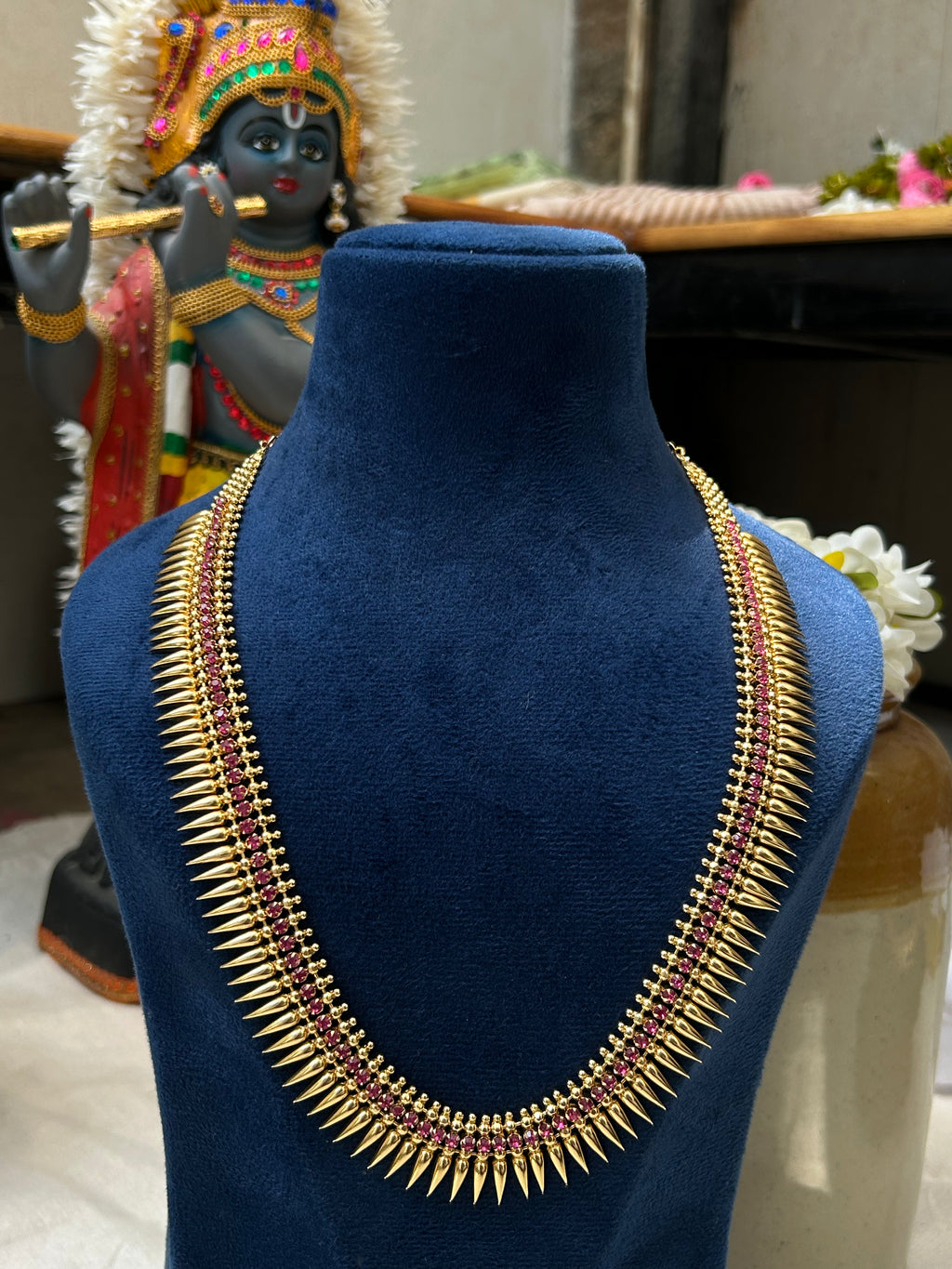 NECKLACE - ANSWARAM - MULLAMOTTU PINK