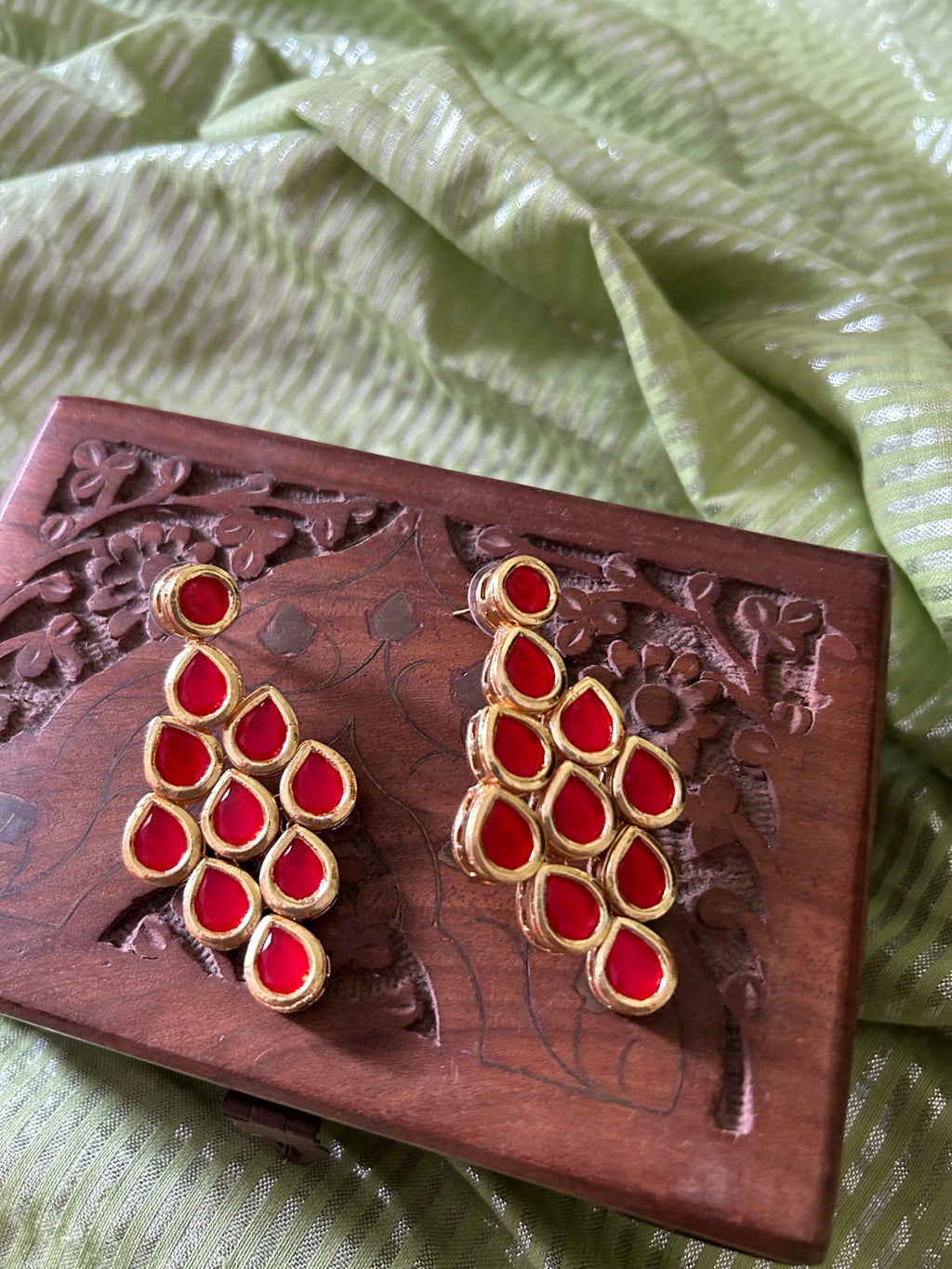 KUNDAN THREE LAYER - RED
