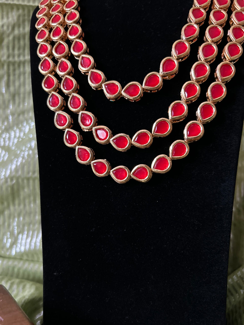 KUNDAN THREE LAYER - RED