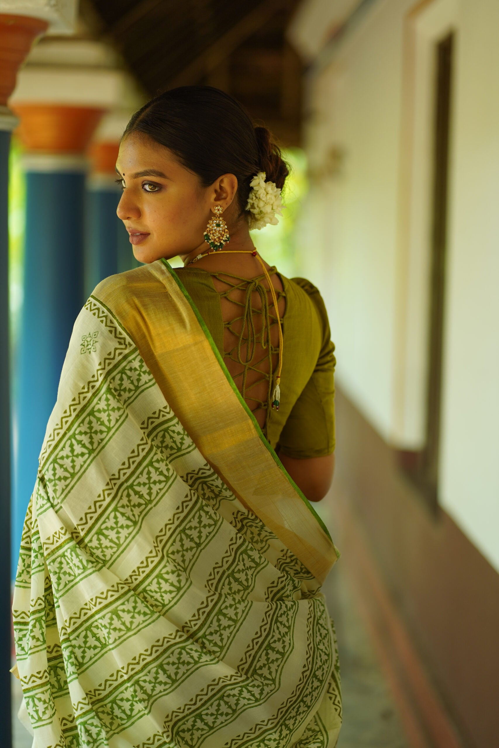 KERALA SAREE - RANGOLI GREEN