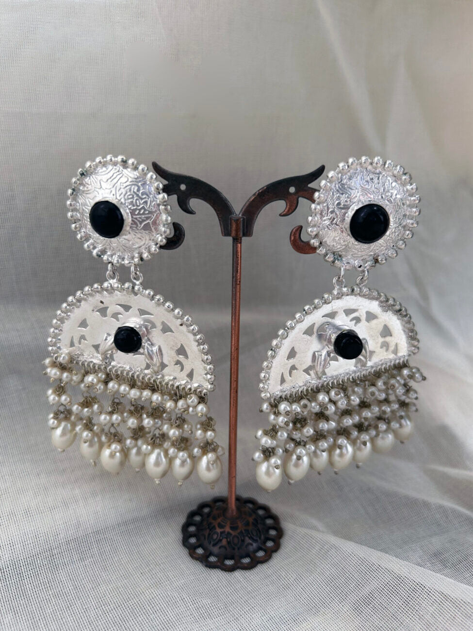 Silver Drops - Jhumka