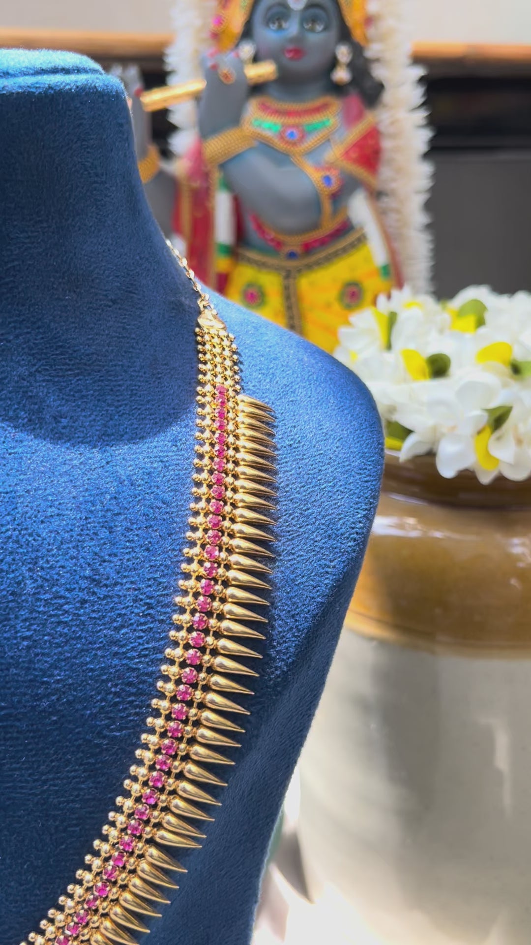NECKLACE - ANSWARAM - MULLAMOTTU PINK