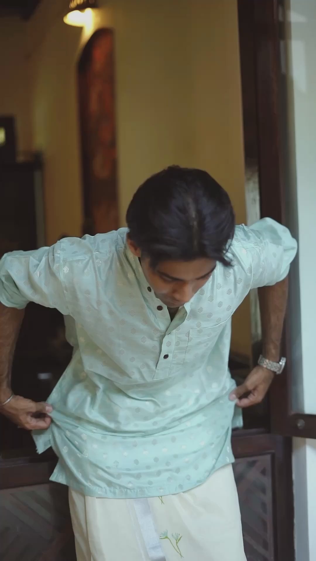 SHORT KURTA - CHANDERI MINT