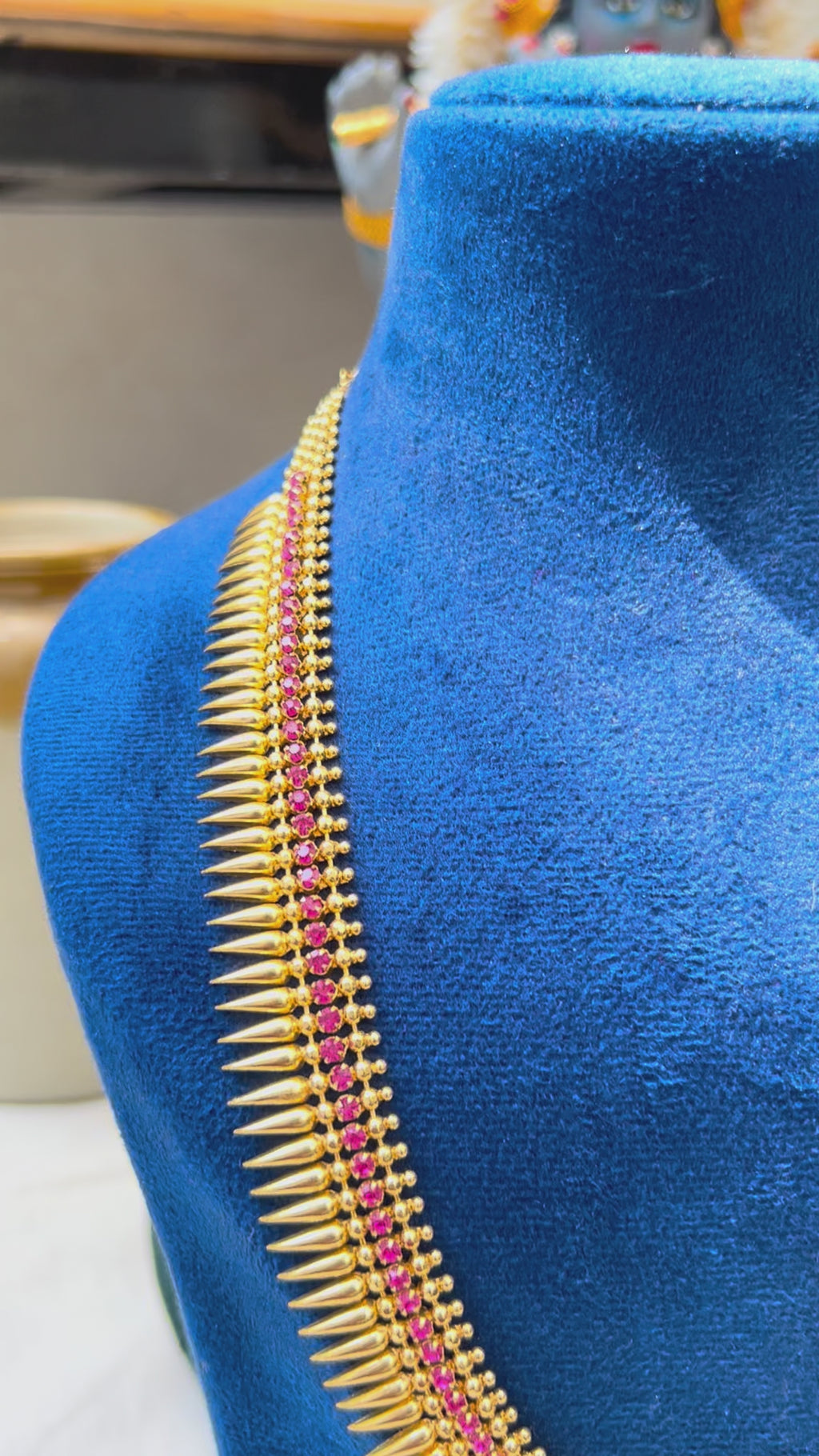 NECKLACE - ANSWARAM - MULLAMOTTU PINK