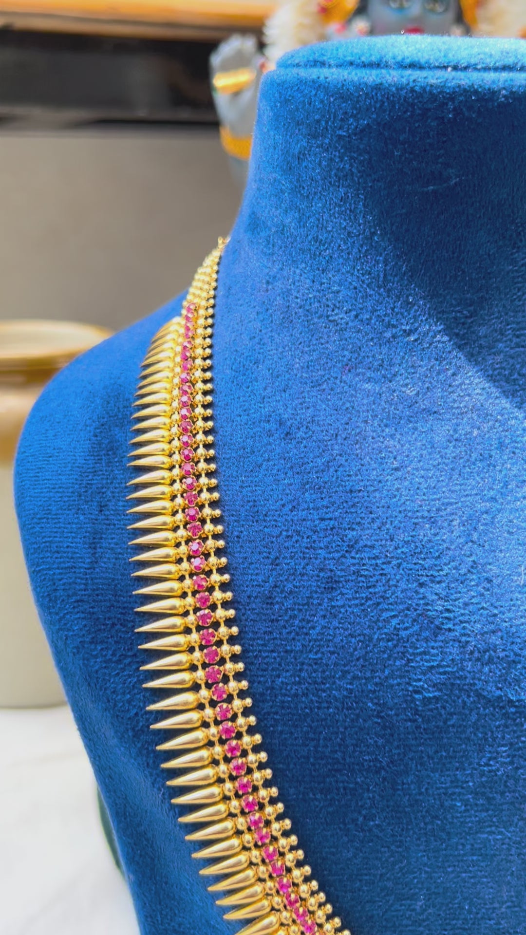 NECKLACE - ANSWARAM - MULLAMOTTU PINK