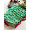 DUPATTA - BANDHINI - GREEN AND PINK