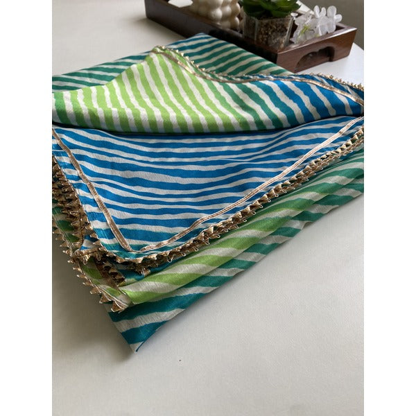DUPATTA - LEHRIYA CHINON - BLUE