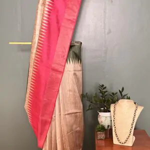 THARIGAI - AN ODE TO TEMPLE BORDER - GREEN AND PINK