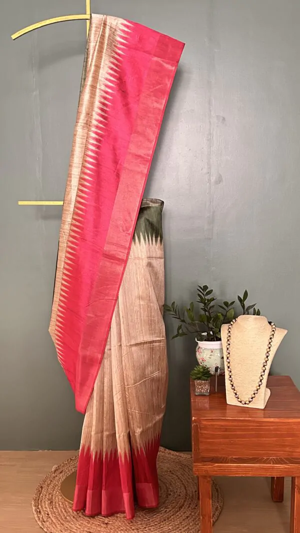 THARIGAI - AN ODE TO TEMPLE BORDER - GREEN AND PINK