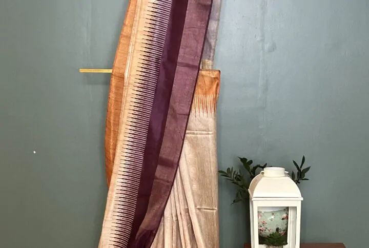 THARIGAI – AN ODE TO TEMPLE BORDER – DARK MAROON AND GOLD
