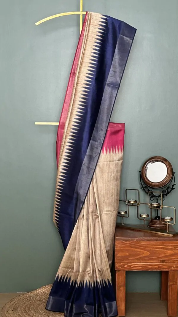 Remove term: Saree SareeRemove term: free shipping free shippingRemove term: blue and pink blue and pinkRemove term: temple border temple borderRemove term: semi tussar silk semi tussar silk