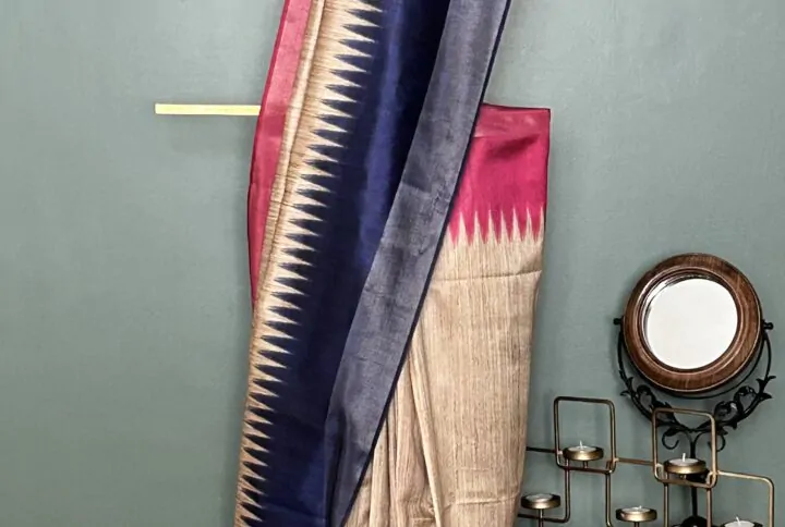 Remove term: Saree SareeRemove term: free shipping free shippingRemove term: blue and pink blue and pinkRemove term: temple border temple borderRemove term: semi tussar silk semi tussar silk